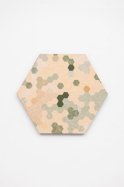 Beige Tessellation Hexagon (35x30.5cm)