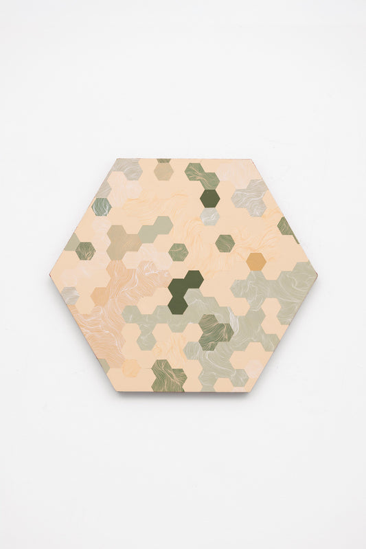 Beige Tessellation Hexagon (35x30.5cm)