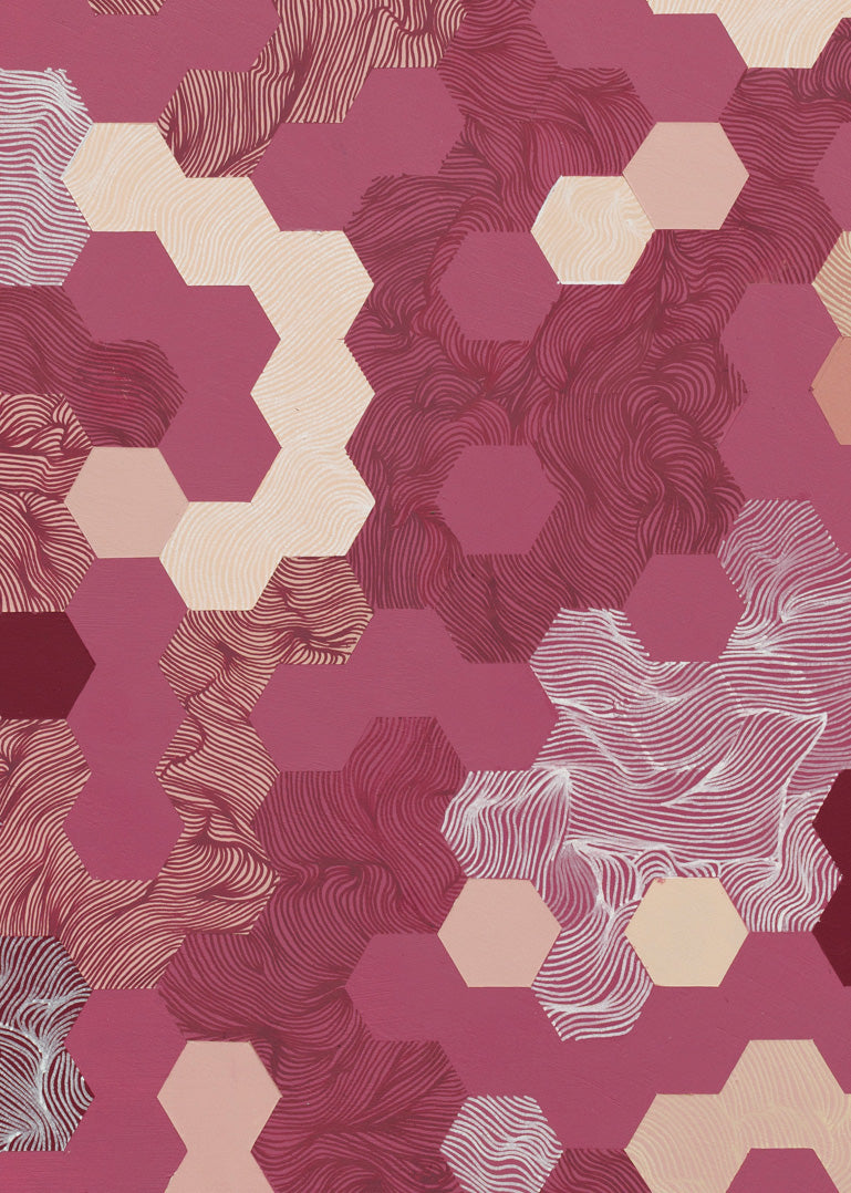 Mulberry Tessellation Hexagon (35x30.5cm)