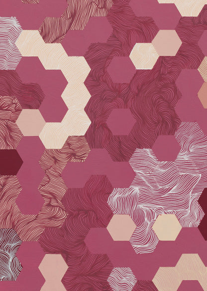 Mulberry Tessellation Hexagon (35x30.5cm)