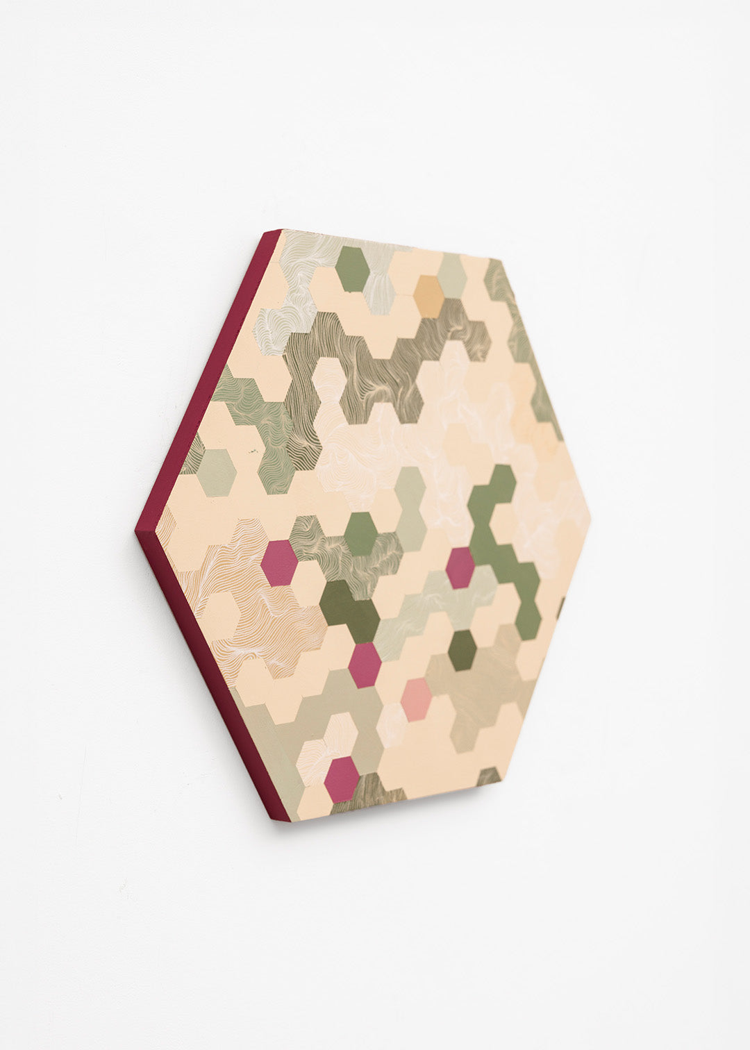 Beige & Sage Tessellation Hexagon (35x30.5cm)