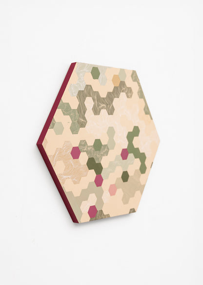 Beige & Sage Tessellation Hexagon (35x30.5cm)