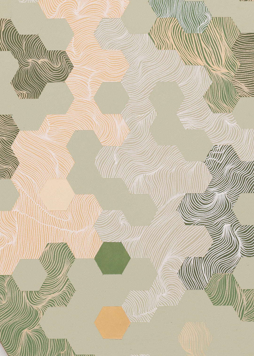 Sage Tessellation Hexagon (35x30.5cm)