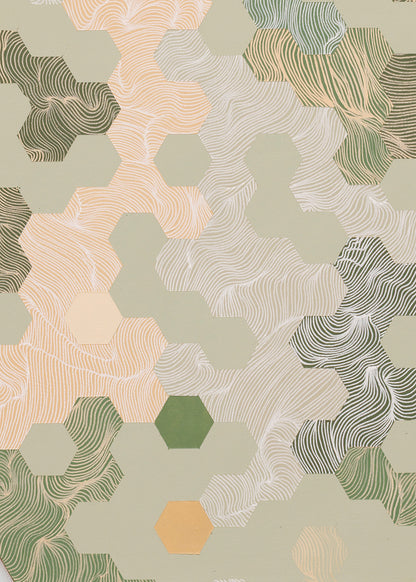 Sage Tessellation Hexagon (35x30.5cm)