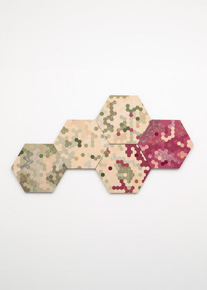 Beige & Sage Tessellation Hexagon (35x30.5cm)