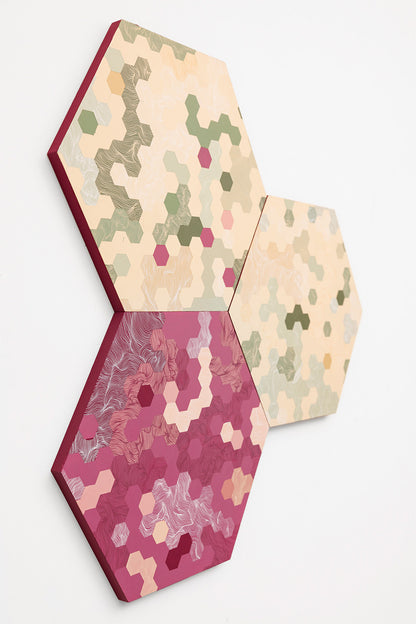 Mulberry Tessellation Hexagon (35x30.5cm)