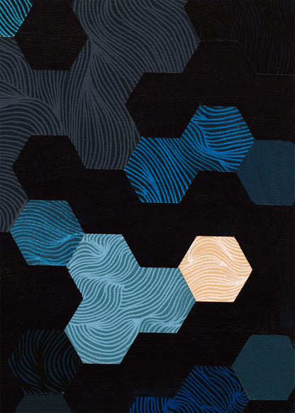 Navy Tessellation Mini (18x18cm)