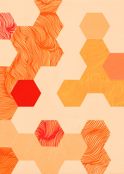 Orange Tessellation Mini (18x18cm)