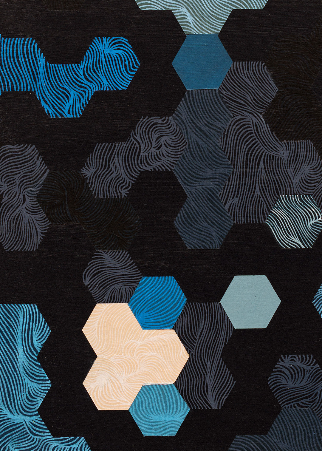 Navy Tessellation Small (23x23cm)