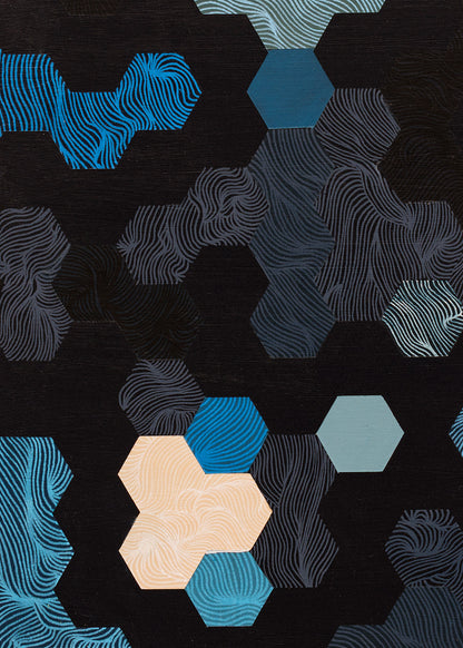 Navy Tessellation Small (23x23cm)